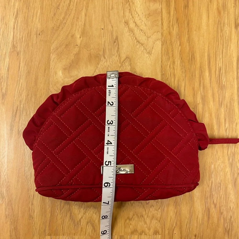 Vera Bradley Red Quilted Makeup Bag